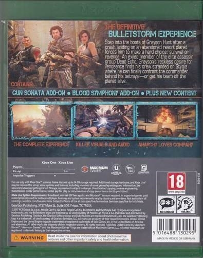 Bulletstorm - Full Clip Edition - Xbox One Spil (A-Grade) (Genbrug)